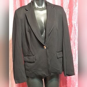 "Anne Klein" Black Blazer with Gold Button